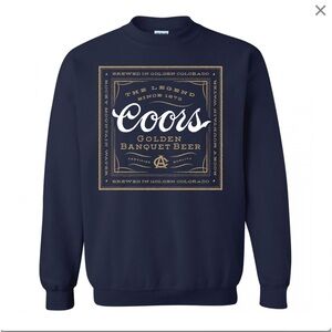 Urban Outfitters Navy Coors Graphic Sweatshirt